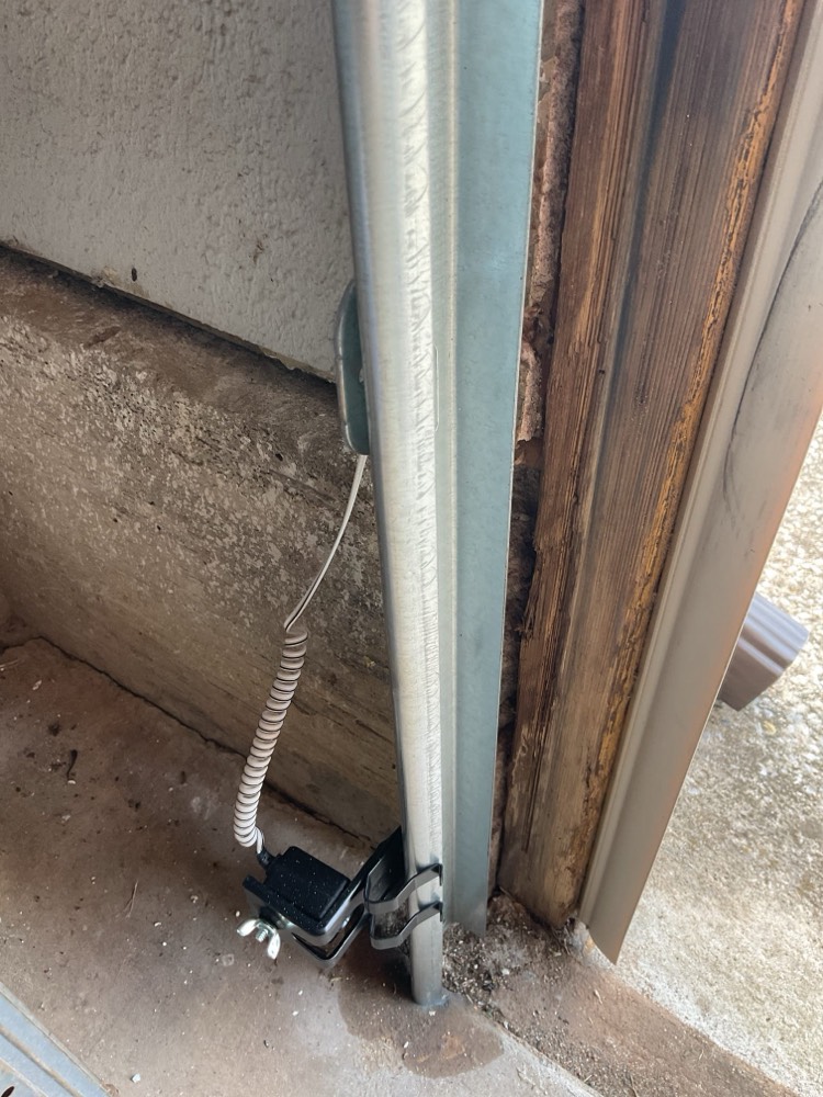 Garage door opener motor head and bracket installation