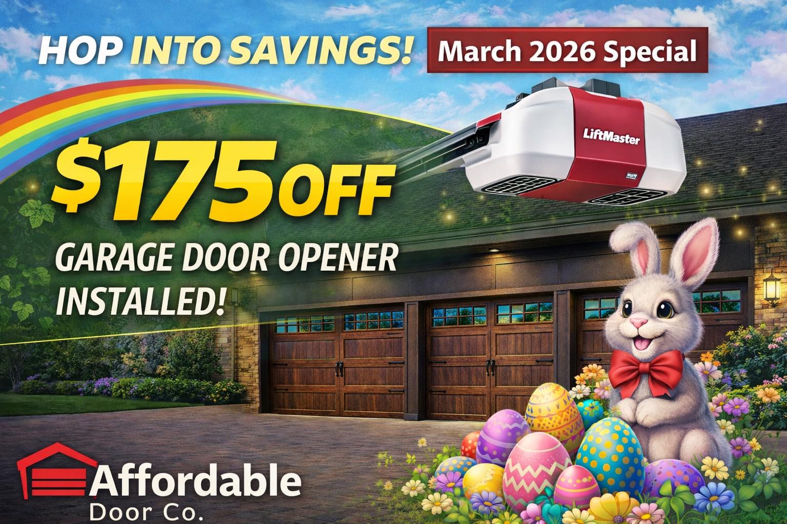 Spring Special $175 OFF Garage Door Opener Install
