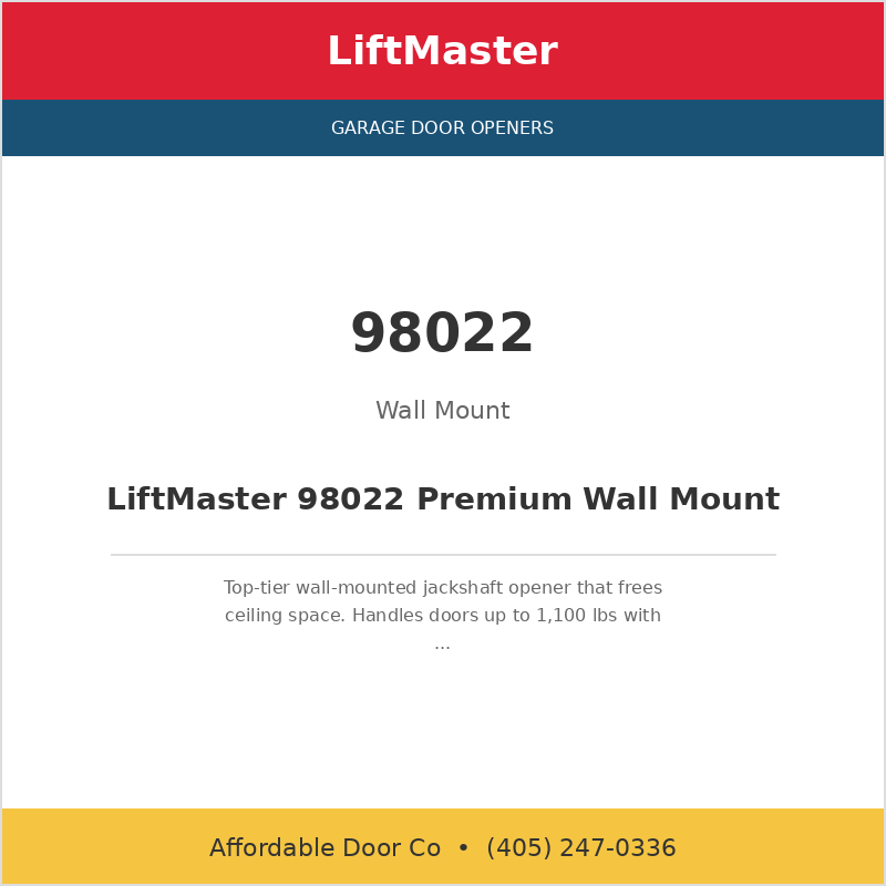 LiftMaster 98022 Wall Mount — garage door repair Oklahoma City