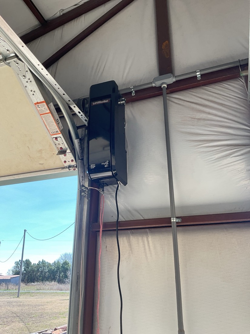 LiftMaster garage door opener installation on new door